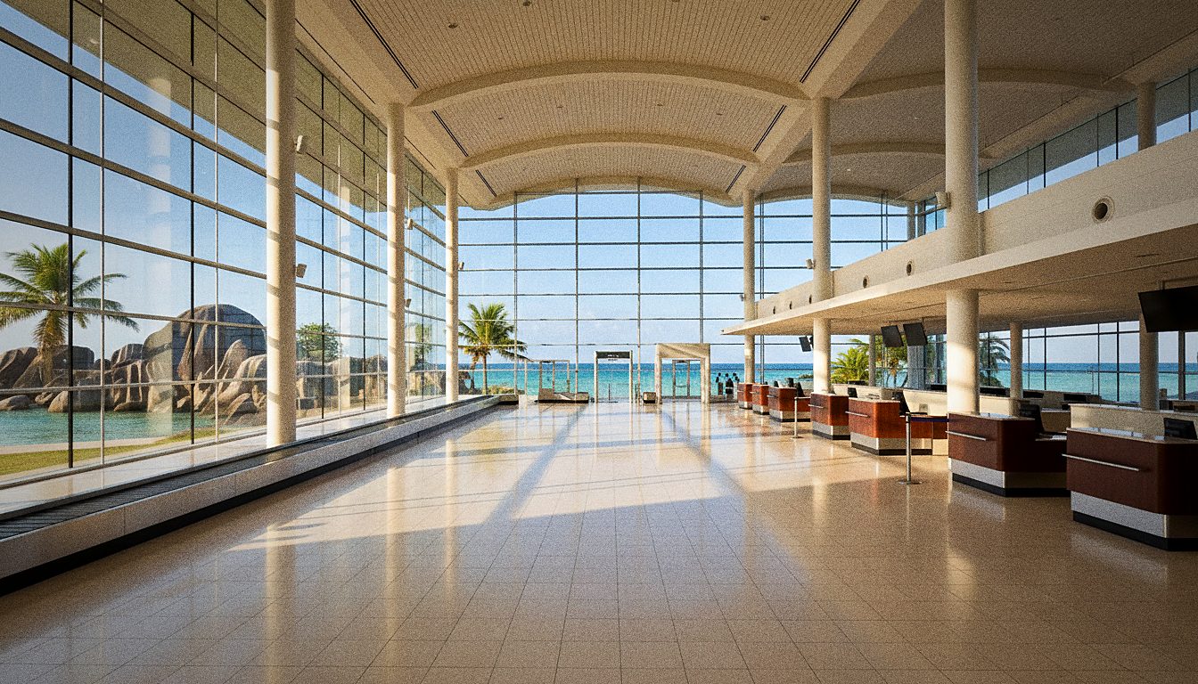Hall d'enregistrement de l'Aéroport des Seychelles
