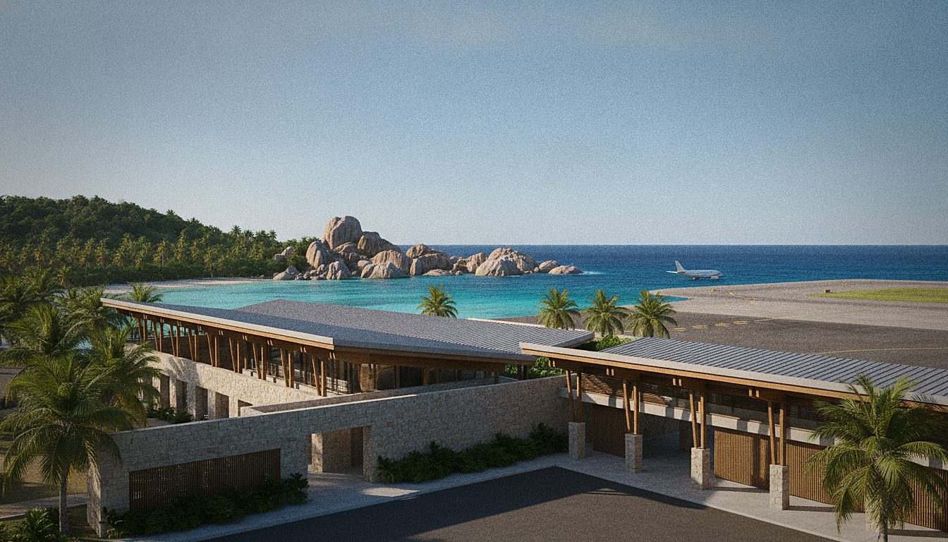 Zone des arrivées de l'Aéroport des Seychelles
